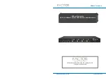 Factor Electronics HDBaseT Manual preview