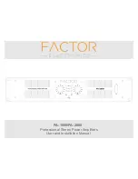 Factor Electronics PA-1000 User And Installation Manual preview