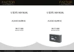 Factor Electronics RVC1000 User Manual preview