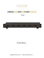 Factor Electronics VC-6 Owner'S Manual preview