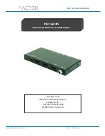 Factor HD-1x2-4K User Manual preview