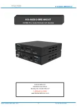 Предварительный просмотр 1 страницы Factor HD-AUDIO-BREAKOUT Quick Start Manual