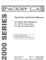 Preview for 1 page of Factory Cat 2000 Series Operator And Parts Manual