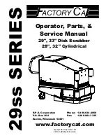 Preview for 1 page of Factory Cat 29ss Series Operator, Parts, & Service Manual