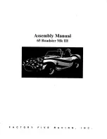 Preview for 1 page of Factory Five Racing 65 Roadster Mk III Assembly Manual