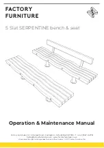 Factory Furniture 5 Slat SERPENTINE Operation & Maintenance Manual preview