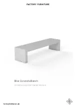 Factory Furniture Bloc Concrete Bench Operation & Maintenance Manual предпросмотр