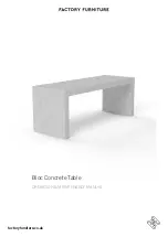 Factory Furniture Bloc Concrete Table Quick Start Manual preview