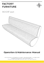 Preview for 1 page of Factory Furniture BOORT seat Operation & Maintenance Manual