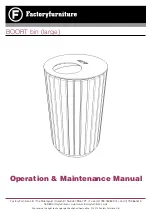 Factory Furniture BOORT Operation & Maintenance Manual preview