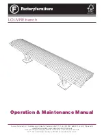 Factory Furniture LOUVRE Operation & Maintenance Manual preview