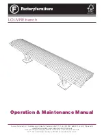 Предварительный просмотр 1 страницы Factory Furniture LOUVRE Operation & Maintenance Manual