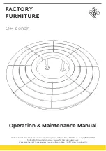 Factory Furniture OH bench Operation & Maintenance Manual предпросмотр