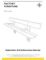 Preview for 1 page of Factory Furniture PIK seat Operation & Maintenance Manual