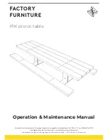 Factory Furniture PIK Operation & Maintenance Manual preview