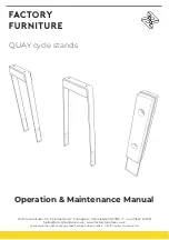 Factory Furniture QUAY Operation & Maintenance Manual preview