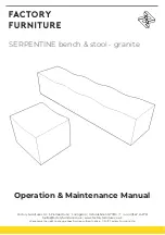 Preview for 1 page of Factory Furniture SERPENTINE Operation & Maintenance Manual