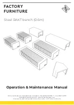 Factory Furniture Steel RAKT Operation & Maintenance Manual preview