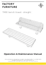 Factory Furniture Straight TREE Bench Operation & Maintenance Manual preview