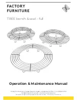 Factory Furniture TREE Operation & Maintenance Manual preview