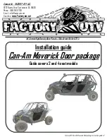 Preview for 1 page of FACTORY UTV Can-Am Maverick Door package Installation Manual