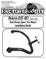 FACTORY UTV Dual Clamp Spare Tire Mount Installation Manual preview