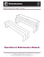 Factoryfurniture BLOC Operation & Maintenance Manual preview