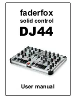 Preview for 1 page of Faderfox Solid Control DJ44 User Manual