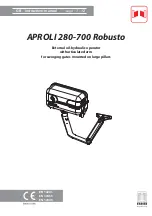 fadini APROLI 280 Robusto Instruction Manual preview