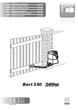 fadini Bart 350 24Vcc Instruction Manual предпросмотр