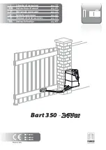 Предварительный просмотр 1 страницы fadini Bart 350 24Vcc Instruction Manual