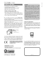 Предварительный просмотр 12 страницы fadini COMBI 740 Instruction Manual