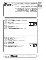 Предварительный просмотр 1 страницы fadini Elpro 27 Instruction Manual