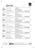 Предварительный просмотр 1 страницы fadini Elpro 980 Instructions Manual