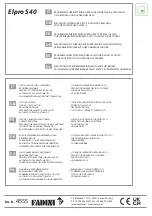 Preview for 1 page of fadini Elpro S40 Manual