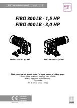 Предварительный просмотр 1 страницы fadini FIBO 300 LB-1,5 HP Instruction Manual