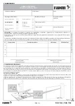 Preview for 54 page of fadini FOX 724 Instruction, Use And Maintenance Manual