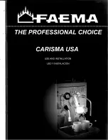 Preview for 1 page of Faema Carisma Use And Installation