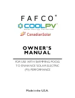 FAFCO CoolPV Owner'S Manual preview