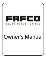 FAFCO Solar Hot Water System Owner'S Manual preview