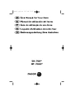 Предварительный просмотр 1 страницы Fagor 5H-760 Series User Manual For Your Oven