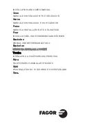 Предварительный просмотр 1 страницы Fagor 6H-760 N Installation And User Manual