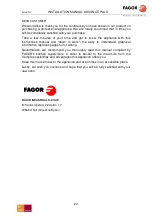 Preview for 20 page of Fagor Advance Plus APG-061 Installation Manual