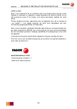 Preview for 56 page of Fagor Advance Plus APG-061 Installation Manual