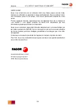 Preview for 50 page of Fagor CONCEPT ACE-061 Use And Maintenance Manual