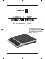 Fagor Countertop Induction Burner User Manual preview