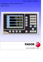 Fagor DRO Innova 40i P-B Installation & Operation Manual предпросмотр