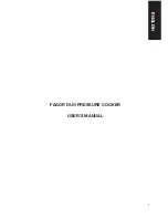 Fagor Electric Pressure Cooker User Manual preview