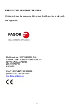 Preview for 29 page of Fagor FG5562 Instruction Manual