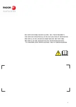 Fagor FT-G905 Installation, Usage And Maintenance Instructions предпросмотр